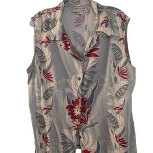 Vintage Bishop St Sleeveless Hawaiian Floral Shirt